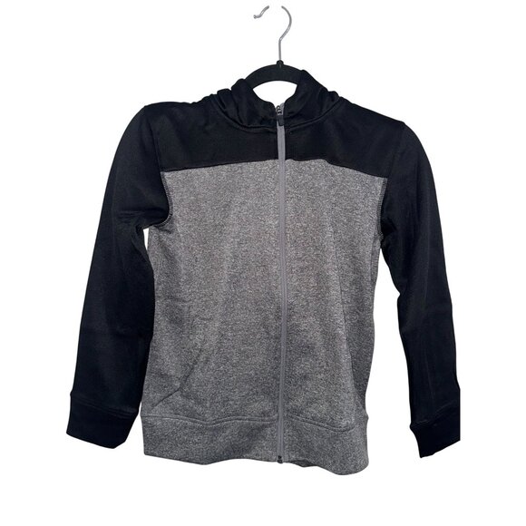 Starter Big Boys Zip-Up Hoodie Jacket Black & Gray Size M - Picture 1 of 5